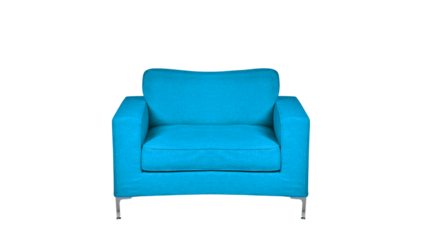 Great sofa for two people to sit together, transparent background