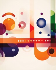 Obraz premium This abstract illustration represents Doctors Day with a mix of vibrant colors and geometric shapes symbolizing care and healing