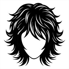Hair fashion vector silhouette