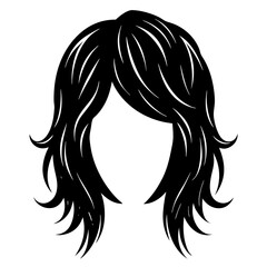 Hair fashion vector silhouette