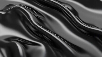 Abstract Draped Black Fabric Texture Background