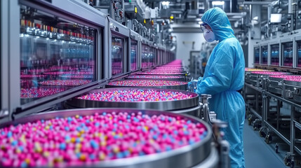 Naklejka premium Production Floor of CA Manufacturing Facility