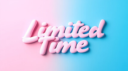 Limited Time Offer Text on Colorful Background