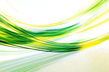 Obraz premium green and yellow wave isolated on a white or transparent background 