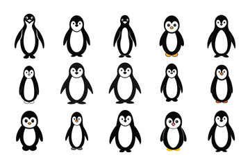 Obraz premium The Charming Penguin: A Minimalist Design of Antarctic Elegance.