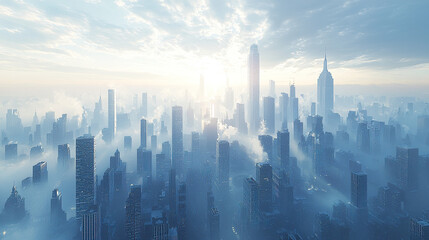 Futuristic City Skyline Photography