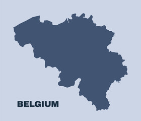 Belgium map simple flat vector