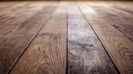 Rustic Wooden Floorboards with Natural Texture and Warm Lighting : Generative AI