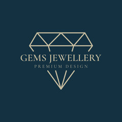 jewelry logo,diamond,gold,beauty,line,vector symbol icon illustration minimalist design