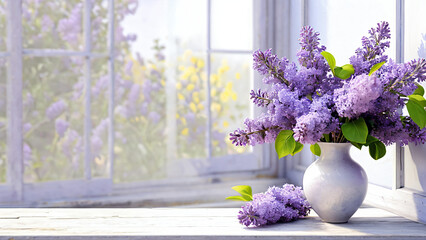bouquet of purple flowers in vase © Garadel