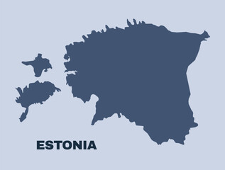 Estonia map simple flat vector