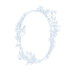 Wedding wreath with flowers.