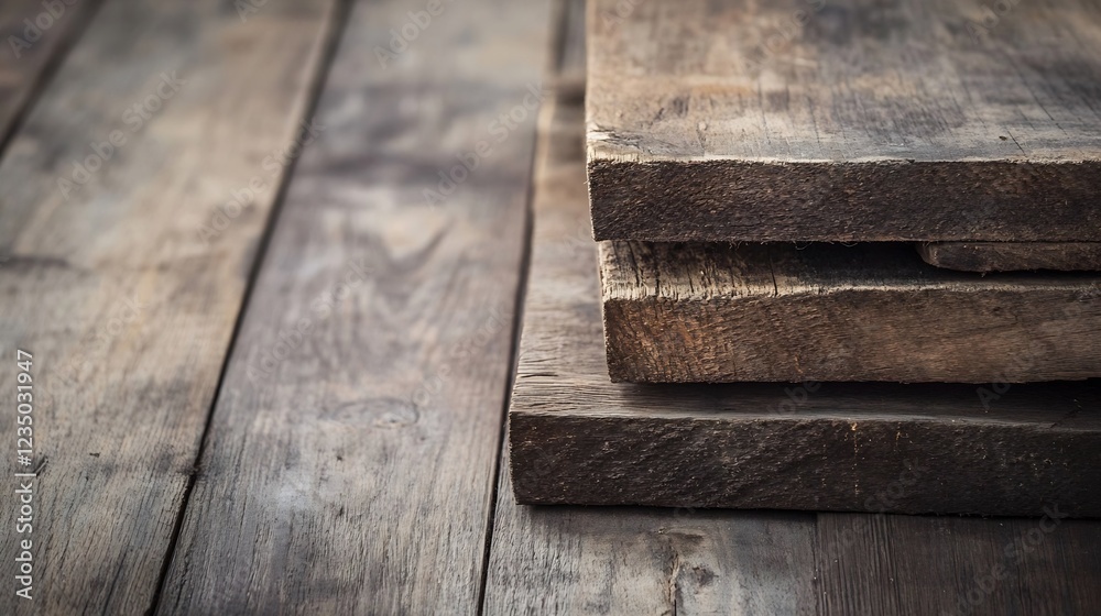 Aufkleber rustic weathered wooden planks rustic wood texture background : generative ai