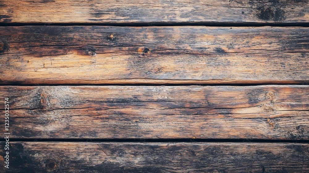 Poster natural rustic textured wooden planks for background design : generative ai