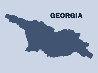 Georgia map simple flat vector