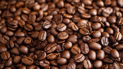 Rich Whole Coffee Beans Roasted to Perfection for Gourmet Brewing : Generative AI