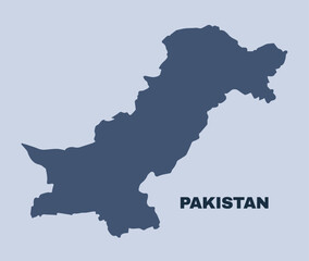 Fototapeta premium Pakistan map simple flat vector
