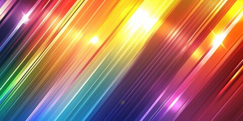 Fototapeta premium Vibrant Rainbow Stripes Abstract Background Design Modern Colorful Lines Digital Art Illustration