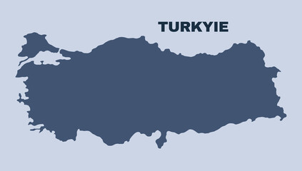 Fototapeta premium Turkiye map simple flat vector