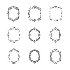 Set of frames, decorative vintage frames frame with ornament