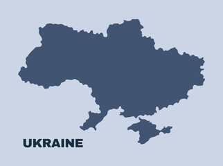 Fototapeta premium Ukraine map simple flat vector