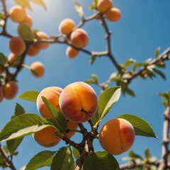 apricots on a branch