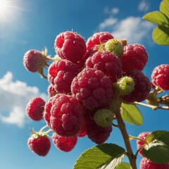 berries of a raspberry