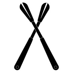  silhouette vector of various knives and sharp tools, scissors tool vector illustration	