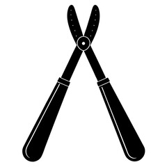 silhouette vector of various knives and sharp tools, scissors tool vector illustration	