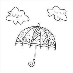 So , cute umbrella  a coloring