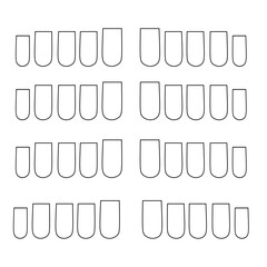 nail art template empty square nails vector