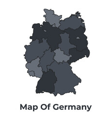 Fototapeta premium Germany political map border of regions outline vector set