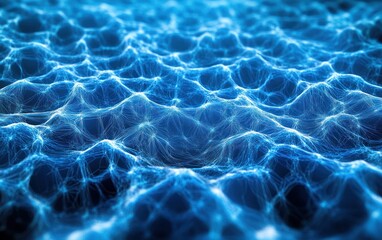 Abstract blue network waves background for science, technology, or communication concepts