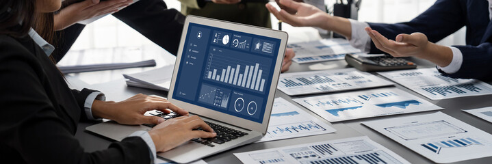 Business data dashboard provide brisk business intelligence analytic for marketing strategy planning