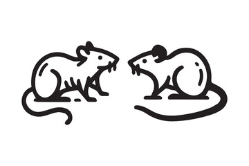 Rat icon art vector illustration