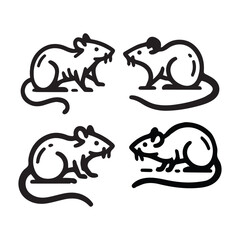 Rat icon art vector illustration