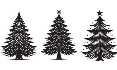 Obraz premium christmas tree set