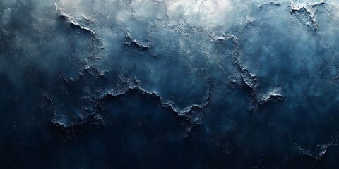 Fototapeta premium Dark blue textured background creating dramatic atmosphere