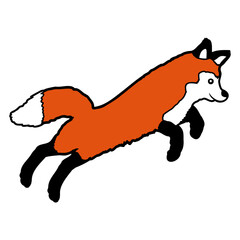 Red Fox Jumping Happy Jump Cartoon Cute Cool Comic Design Lover Art Vector Illustration Card T-Shirt Poster Sticker Graphic Print Decorative Drawing Isolated Logo Decoration Symbol Creative Cool Style