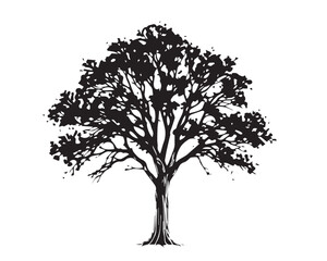 Obraz premium vector black tree of live icon on white background