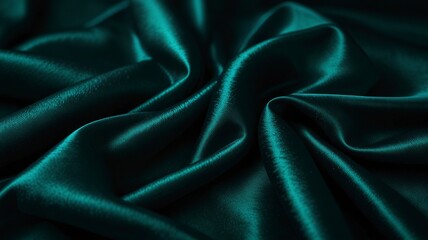 Obraz premium Free Photo Abstract background wallpaper. green silk fabric, very soft and smooth, flowing in the wind. Luxury Shiny delicate fabric material