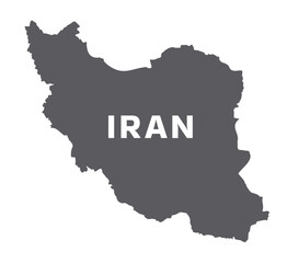 Simple flat Iran map grey vector