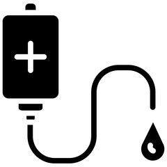 Blood Transfusion Glyph Icon