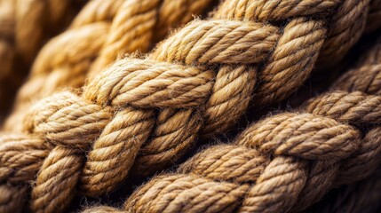 A close up of a rope with a lot of knots