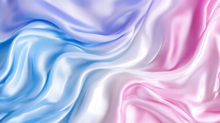 Obraz premium Pastel Blue Pink Silk Draped Fabric Texture