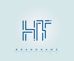 HT Technology Letter  Logo Template. This tech letter logo is a graphic mark that uses letters to represent a technology company.