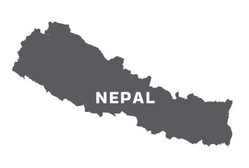 Simple flat Nepal map grey vector