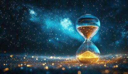 Cosmic Hourglass: Time's Passage in a Celestial Realm