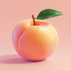 3D realistic peach, soft pastel peach background