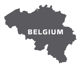 Obraz premium Simple flat Belgium map grey vector